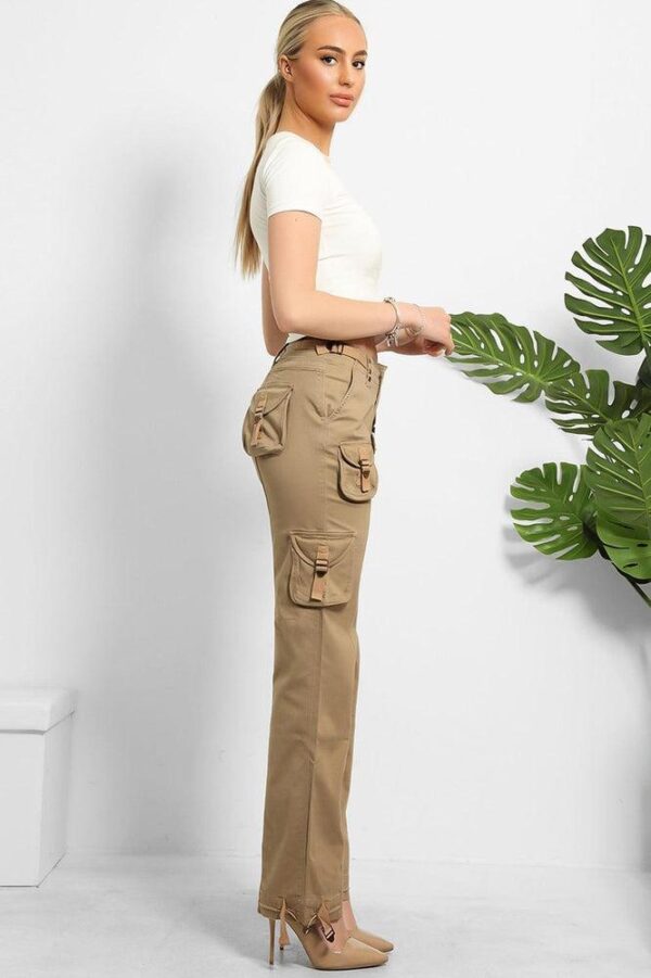 Floral Embroidery To Side Cargo Trousers - Image 5