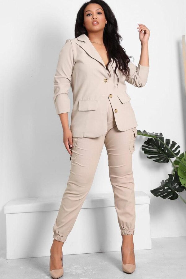 Elastic Bottom Utility Pockets Cargo Trousers - Image 9