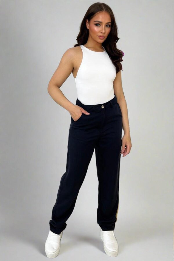 Casual Fit Straight Leg Slacks Trousers - Image 6