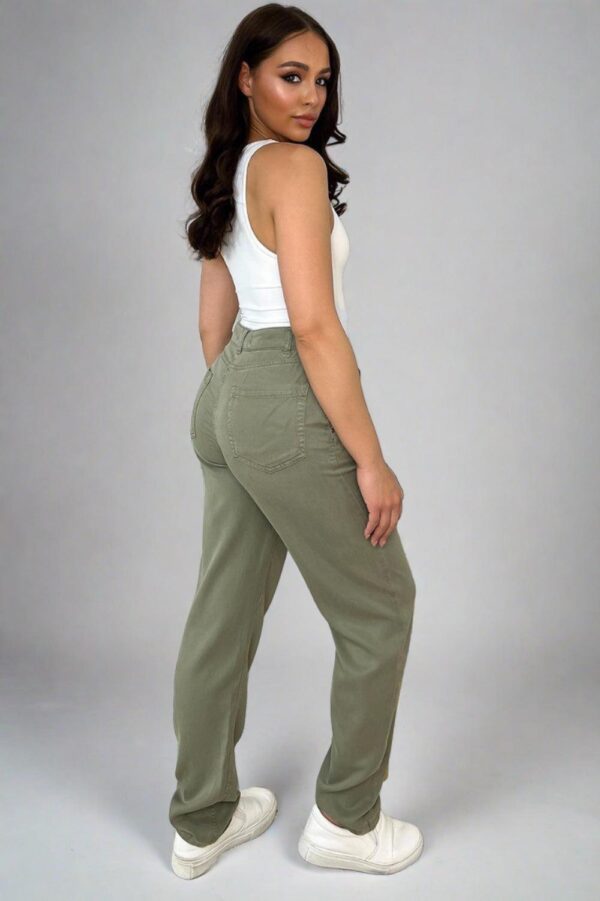 Casual Fit Straight Leg Slacks Trousers - Image 11