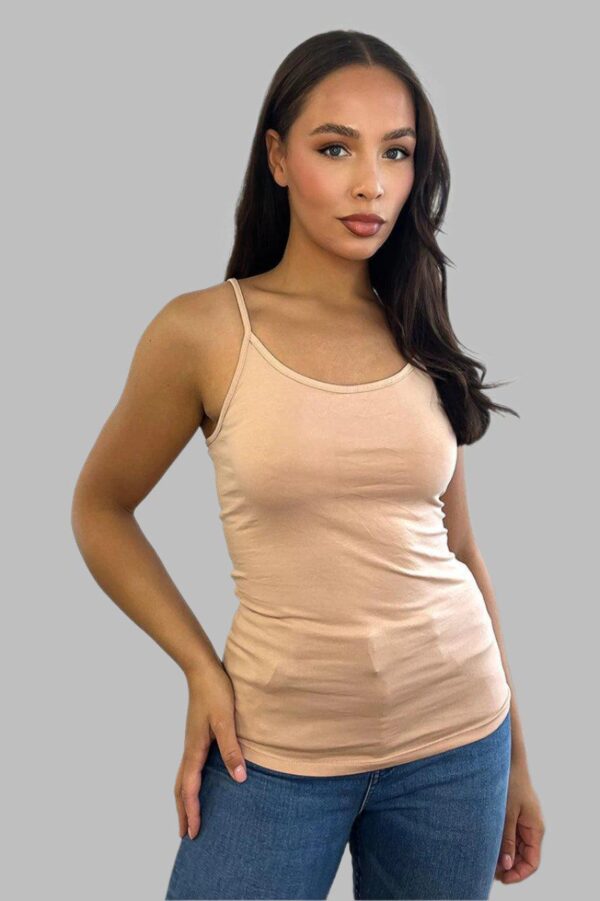 Pack of 3 Random Colours Cotton Blend Cami Tops - Image 2