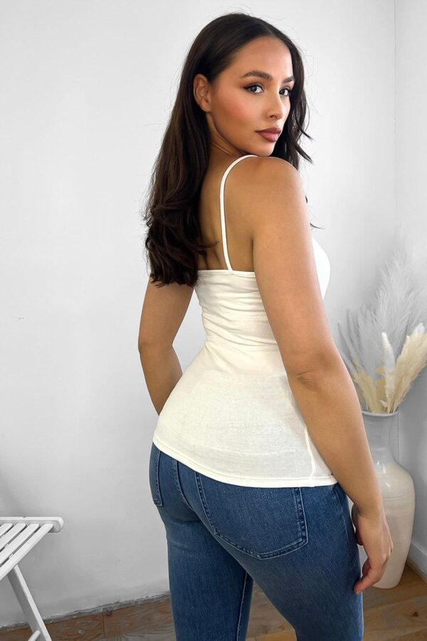 Pack of 3 Random Colours Cotton Blend Cami Tops - Image 7