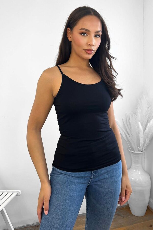 Pack of 3 Random Colours Cotton Blend Cami Tops - Image 8