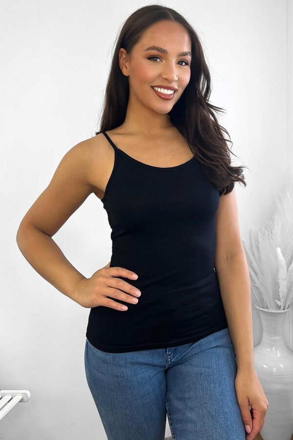 Pack of 3 Random Colours Cotton Blend Cami Tops - Image 9