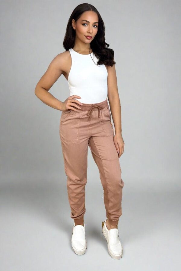 Elastic Waist Lightweight Cargo Trousers - Image 2
