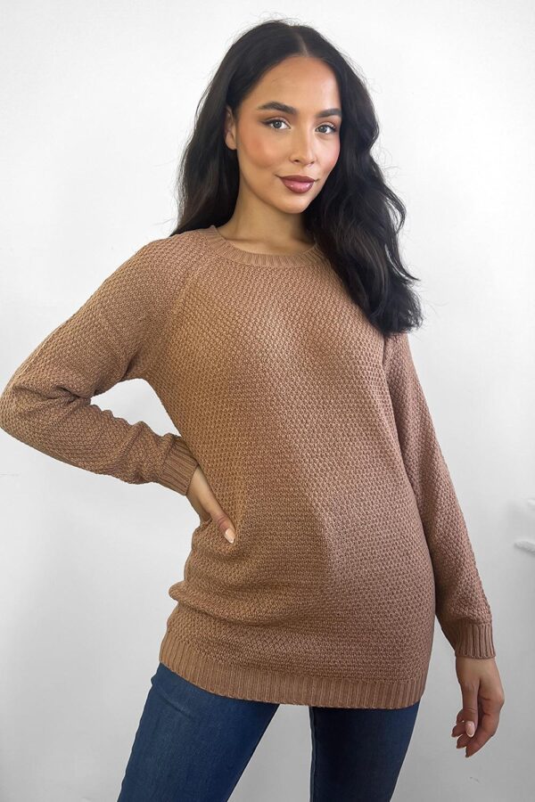 Crochet Knit Cold Shoulders Pullover - Image 2