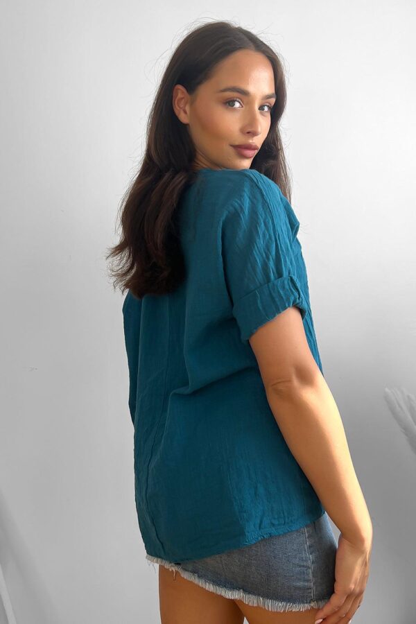 100% Cotton Relaxed Fit Necklace Tunic - Image 11