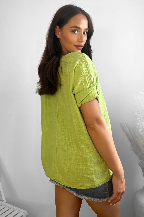 100% Cotton Relaxed Fit Necklace Tunic - Image 14