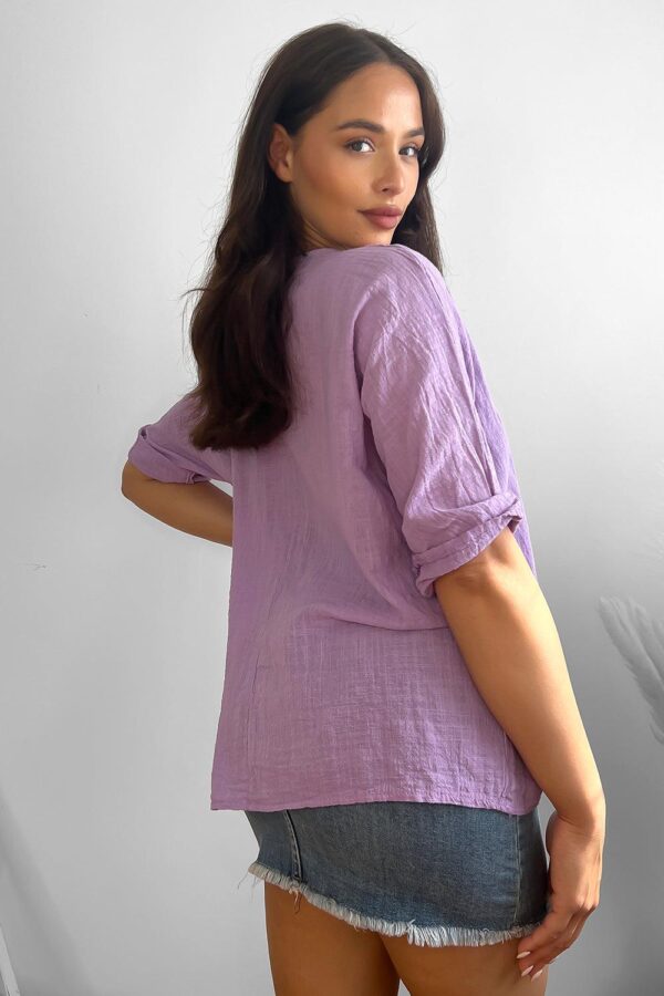 100% Cotton Relaxed Fit Necklace Tunic - Image 16