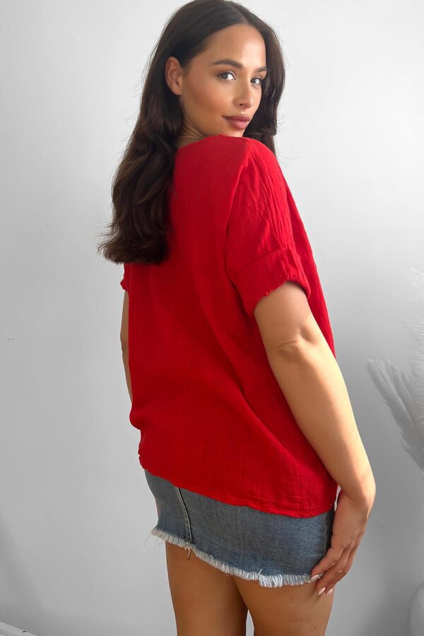 100% Cotton Relaxed Fit Necklace Tunic - Image 18