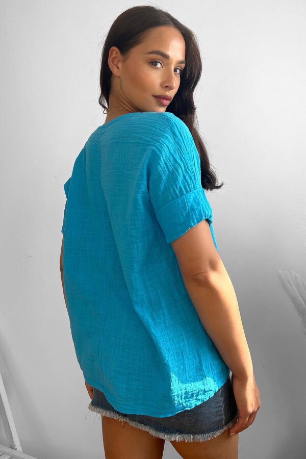 100% Cotton Relaxed Fit Necklace Tunic - Image 19