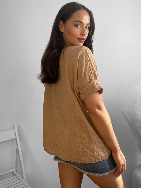 100% Cotton Relaxed Fit Necklace Tunic - Image 21