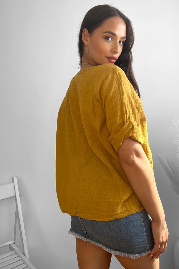 100% Cotton Relaxed Fit Necklace Tunic - Image 23