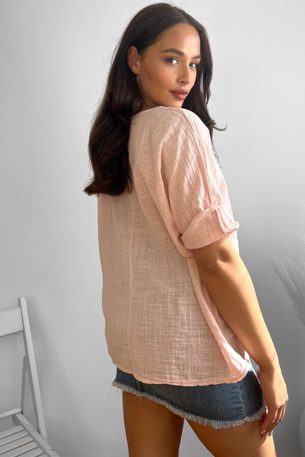 100% Cotton Relaxed Fit Necklace Tunic - Image 26