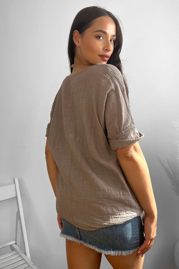 100% Cotton Relaxed Fit Necklace Tunic - Image 33