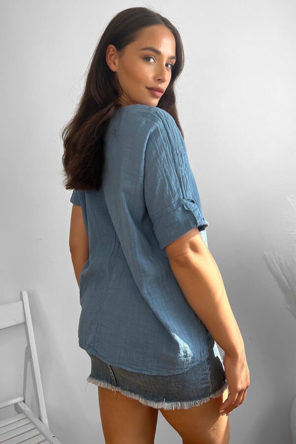 100% Cotton Relaxed Fit Necklace Tunic - Image 34