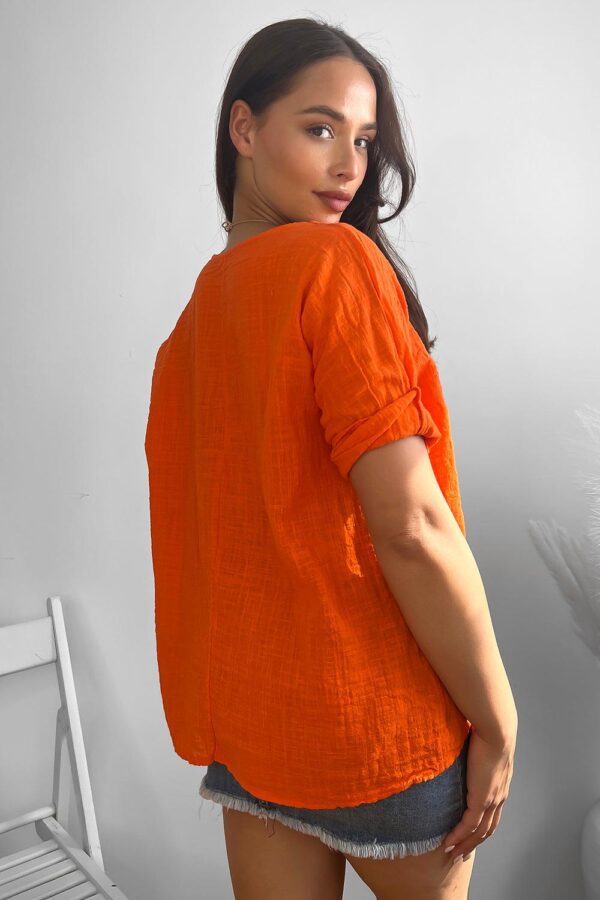 100% Cotton Relaxed Fit Necklace Tunic - Image 36