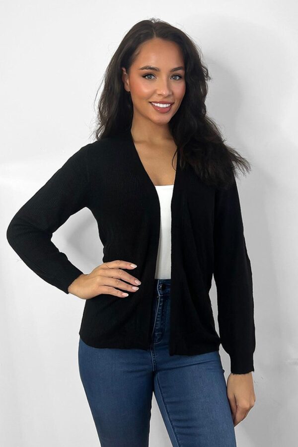 Classic Open Front Cardigan - Image 3