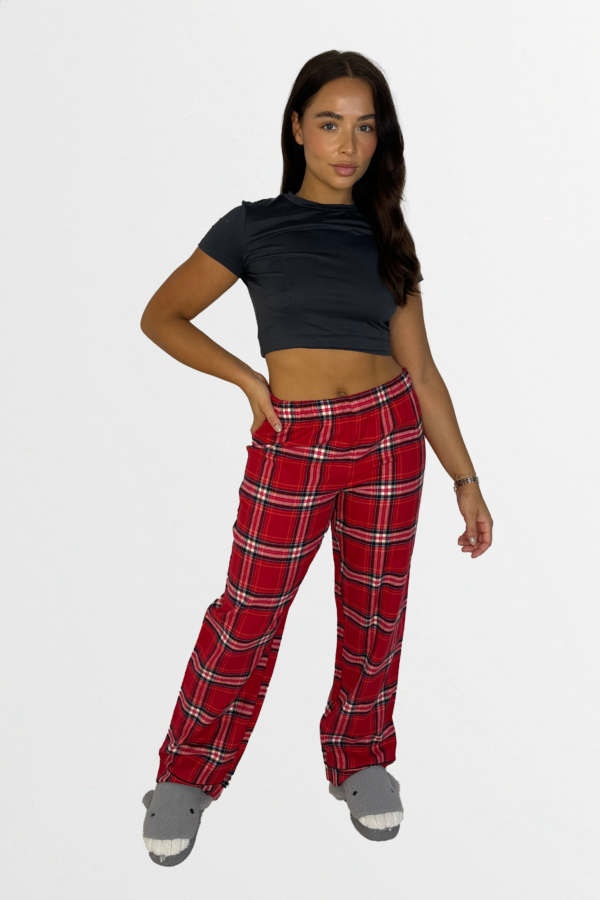 Cotton Blend Tartan Pattern Soft Pyjama Bottoms